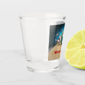 Wat een opgeblazen Bowling Shot Glas (Links)