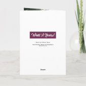 Wat een Paars van de Modern 2 Foto Feestdagen Kaart (Achterkant)