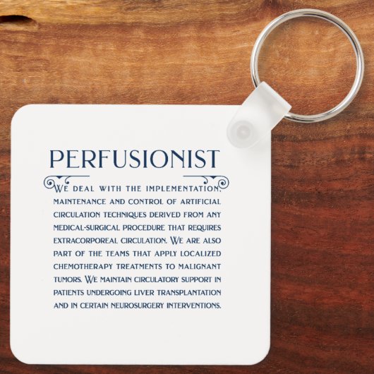 Wat een parfusionist doet sleutelhanger (Achterkant)