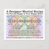 Wat een peach! Spring Martini Recipe Kaart Briefka (Voorkant)
