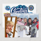 Wat een PHOTOBOMB Chanoeka Joodse Feestdagen Feestdagenkaart (Voorkant / Achterkant)