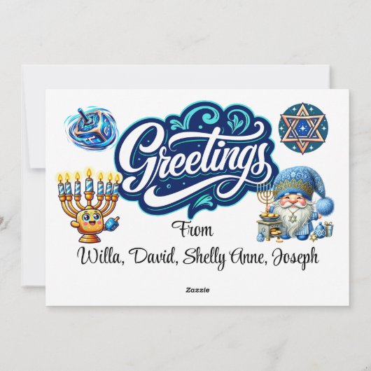 Wat een PHOTOBOMB Chanoeka Joodse Feestdagen Feestdagenkaart (Achterkant)