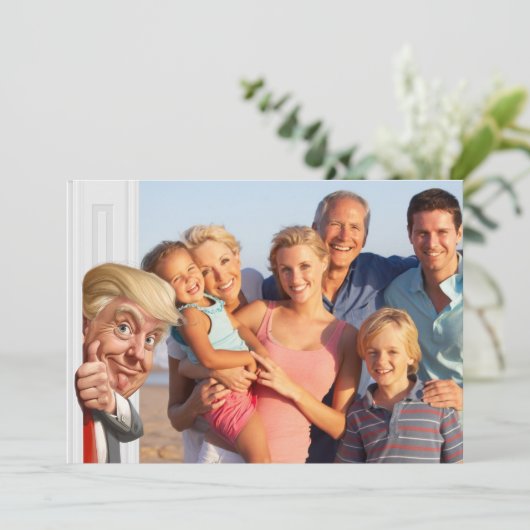 Wat een PHOTOBOMB Feestdagenkaart (Staand voorkant)