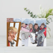 Wat een PHOTOBOMB Feestdagenkaart (Staand voorkant)