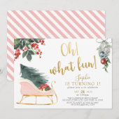 Wat een plezier! Eerste Kerstdag om één kerstdag Kaart (Voorkant / Achterkant)