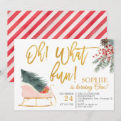 Wat een plezier! Eerste Kerstdag van 1 Kerstmis Kaart (Voorkant / Achterkant)