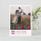 Wat een plezier feestdagenkaart (Staand voorkant)