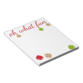 Wat een plezier! Kerstontwerp Notitieblok (Schuin)