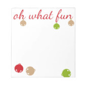 Wat een plezier! Kerstontwerp Notitieblok (Voorkant)