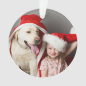 Wat een plezier! Moderne, eenvoudige kerstfoto Ornament (voorkant)