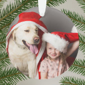 Wat een plezier! Moderne, eenvoudige kerstfoto Ornament