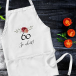 Wat een positieve Waterverf Floral 60ste verjaarda Standaard Schort<br><div class="desc">Wat een positieve Waterverf Floral 60th Birthday Schort. Floral ontwerp met manuscript 60 zo wat. Het ontwerp kenmerkt een positief en grappig citaat 60 zodat wat in een wit manuscript en mooie waterverf rozen en draden. Het schort is geweldig voor een vrouw die haar zestigste verjaardag viert en een gevoel...</div>