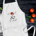 Wat een positieve Waterverf Floral 80th Birthday Standaard Schort<br><div class="desc">Wat een positieve Waterverf Floral 80th Birthday Schort. Floral ontwerp met manuscript 80 zo wat. Het ontwerp kenmerkt een positief en grappig citaat 80 zodat wat in een wit manuscript en mooie waterverf rozen en draden. Het schort is geweldig voor een vrouw die haar 80ste verjaardag viert en een gevoel...</div>