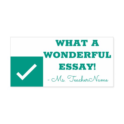 "WAT EEN PRACHTIG ESSAY!" Educator Rubber Stamp Zelfinktende Stempel (Design)