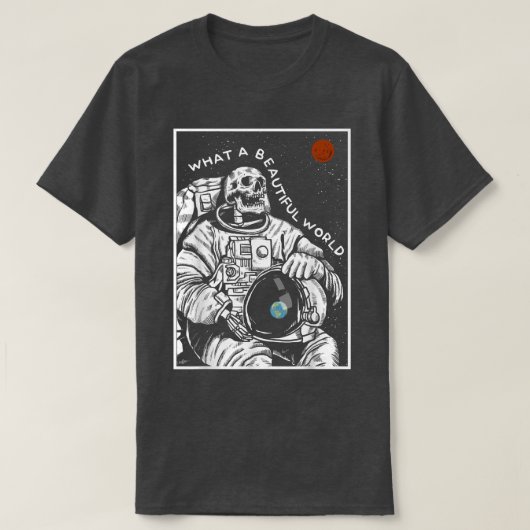 Wat een prachtig World Mars Space Science Skeleton T-shirt (Design voorkant)