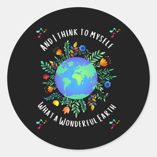 Wat een prachtige Dag van de Aarde Ronde Sticker (Voorkant)