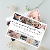 Wat een prachtige tijd fotocollage nieuwe baby bedankkaart