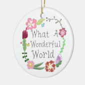 Wat een prachtige wereld - Floral Wreater Keramisch Ornament (Links)