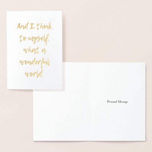 Wat een prachtige wereld folie kaarten (Display)