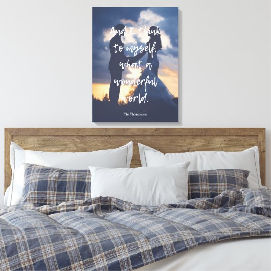 Wat een prachtige wereld Foto Canvas Afdruk (Insitu (Slaapkamer))