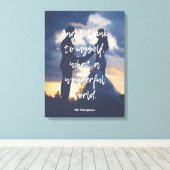 Wat een prachtige wereld Foto Canvas Afdruk (Insitu (Houten vloer))