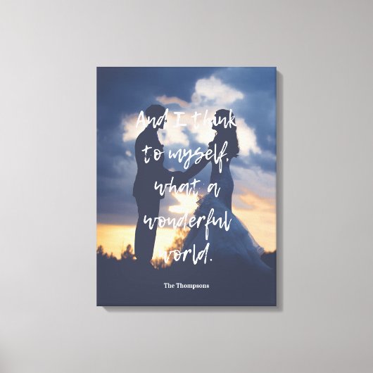 Wat een prachtige wereld Foto Canvas Afdruk (Voorkant)