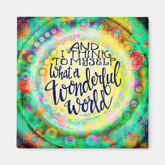 Wat een prachtige wereld-inspiratie magneet (Voorkant)