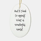 Wat een prachtige wereld keramisch ornament (Links)