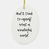 Wat een prachtige wereld keramisch ornament (Voorkant)