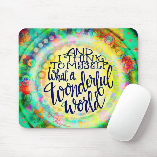 Wat een prachtige wereld muismat (Met muis)