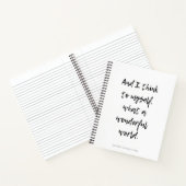 Wat een prachtige wereld notitieboek (Binnen)