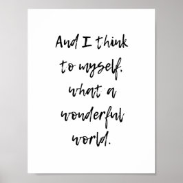 Wat een prachtige wereld poster