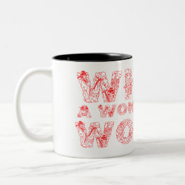 Wat een prachtige wereld tweekleurige koffiemok