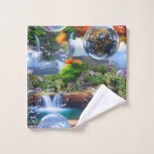 Wat een prachtige wereld waar ik in leef bad handdoek (Wasdoekje)