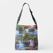 Wat een prachtige wereld waar ik in leef crossbody tas (Achterkant)