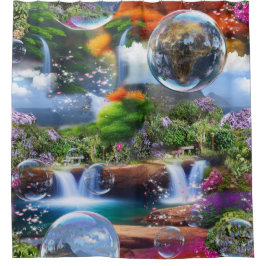 Wat een prachtige wereld waar ik in leef douchegordijn