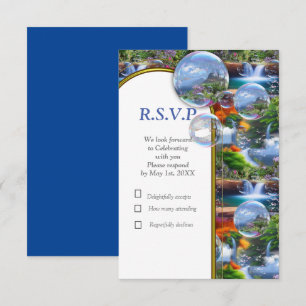 Wat een prachtige wereld waar ik in leef RSVP kaartje