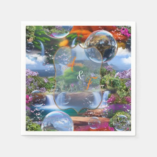 Wat een prachtige wereld waar ik in leef servet (Voorkant)