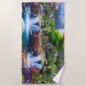 Wat een prachtige wereld waar ik in leef strandlaken (Voorkant)