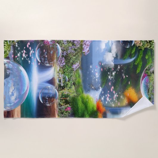 Wat een prachtige wereld waar ik in leef strandlaken (Voorkant)