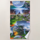 Wat een prachtige wereld waar ik in leef strandlaken (Voorkant)