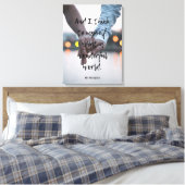 Wat een prachtige Wereldfoto Canvas Afdruk (Insitu (Slaapkamer))
