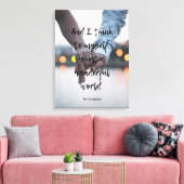 Wat een prachtige Wereldfoto Canvas Afdruk (Insitu (Woonkamer))