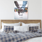 Wat een prachtige Wereldfoto Canvas Afdruk (Insitu (Slaapkamer))