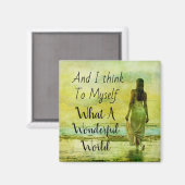 Wat een prachtige wereldmagneet magneet (Voorkant / Achterkant)