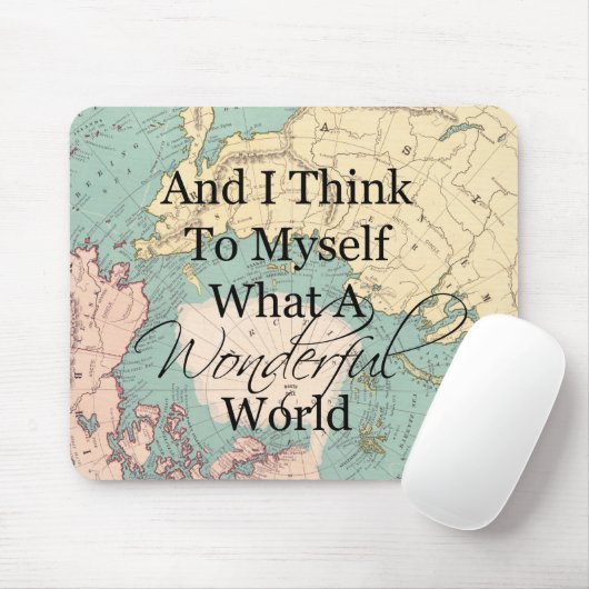 Wat een prachtige World Mouse Map -  kaart Muismat (Met muis)
