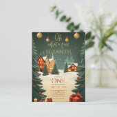 Wat een pret 1e verjaardag Kerstmis Briefkaart (Staand voorkant)
