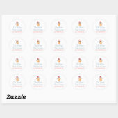 Wat een pret ronde sticker (Vel)