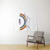 Wat een regenbooghaai wandkleed (In Situ (horizontaal))