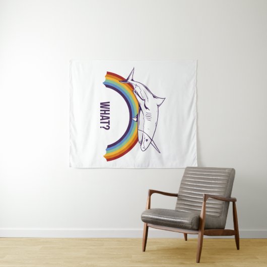 Wat een regenbooghaai wandkleed (In Situ (horizontaal))